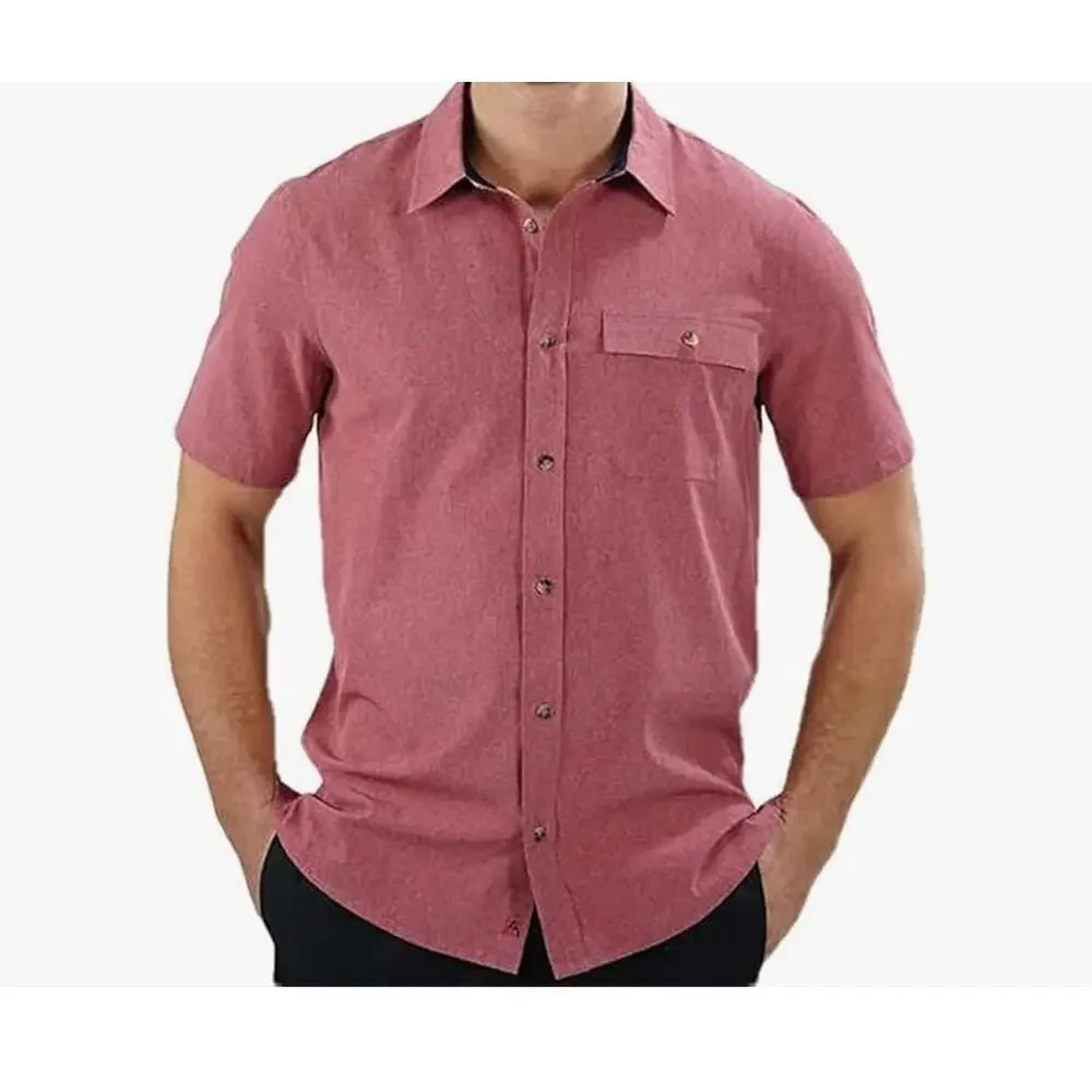 Avalanche UPF 50+ Performance Men's Woven Short Sleeve Shirt Size Large